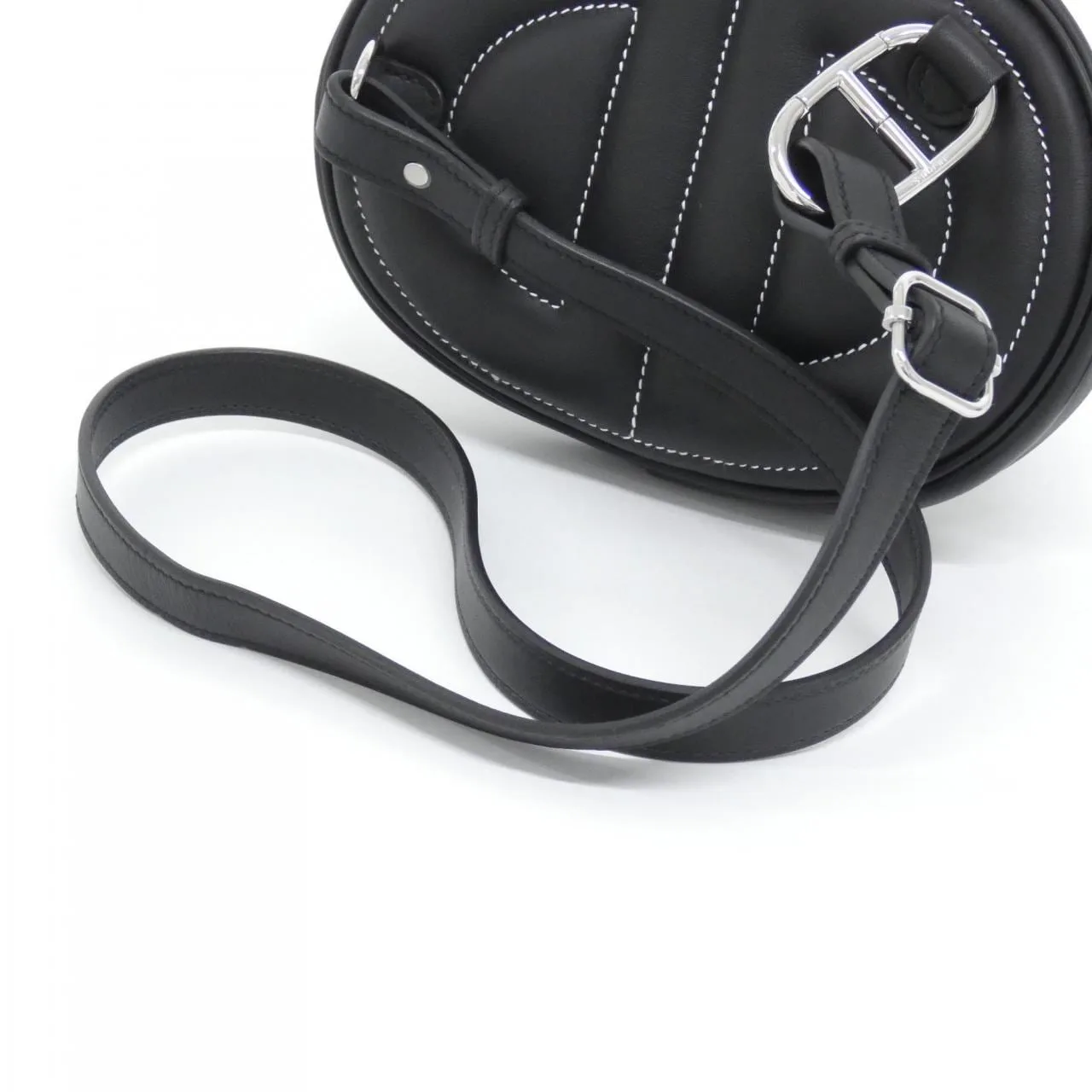 HERMES 080211CK Shoulder Swift Black Swift Leather Rank A - Thumbnail 5