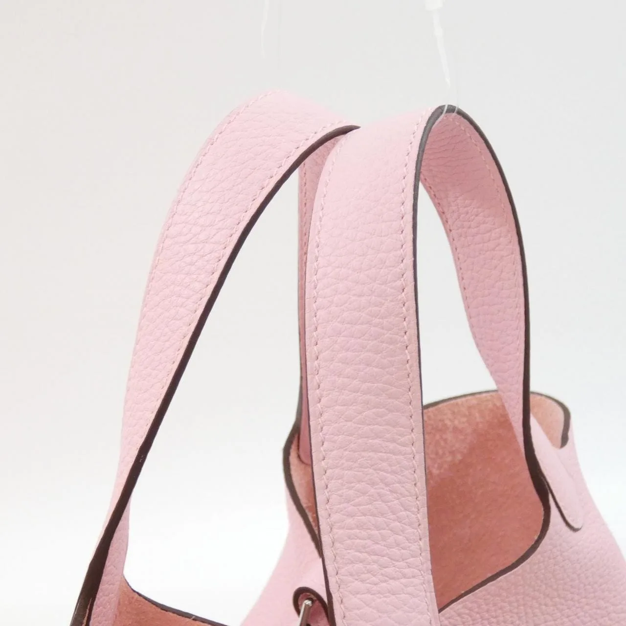 HERMES Picotin 056289CK Handbag Clemence Black Clemence Leather Rank A - Thumbnail 4