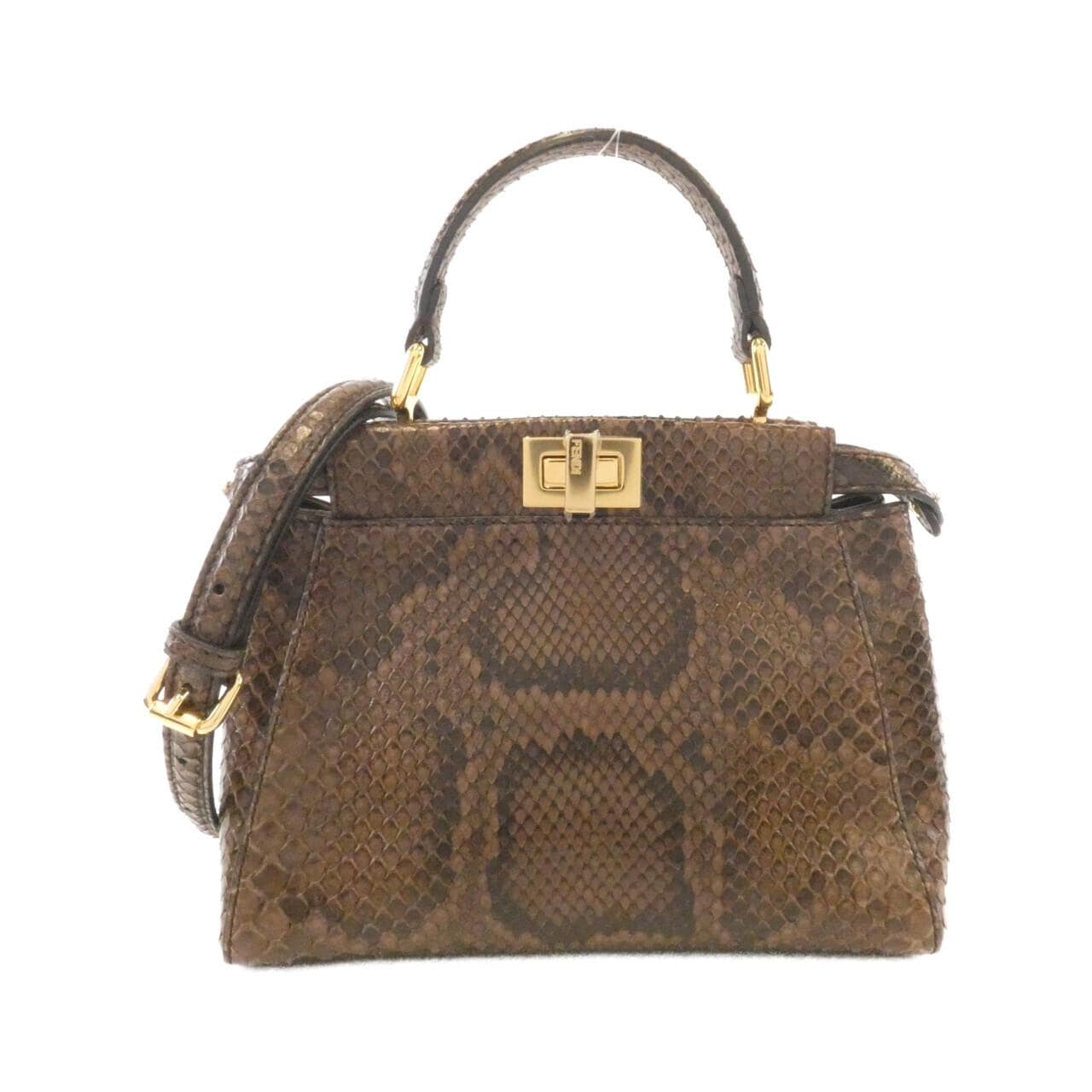 FENDI Peekaboo 8BN244 AGXQ Handbag Python