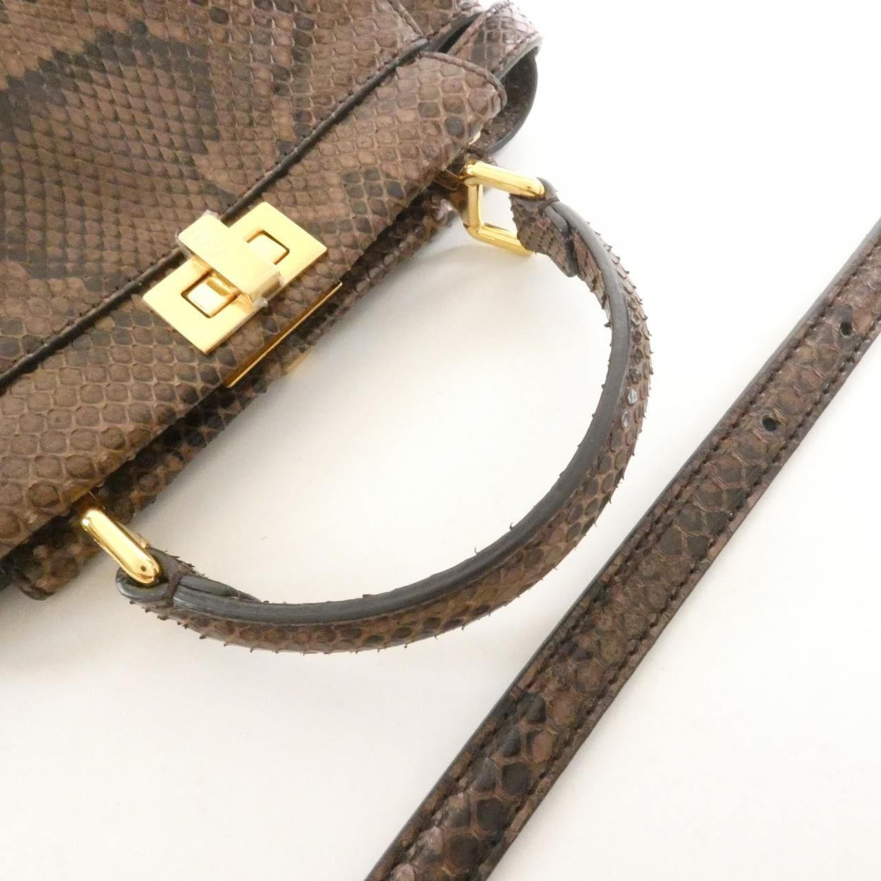 FENDI Peekaboo 8BN244 AGXQ Handbag Python 4