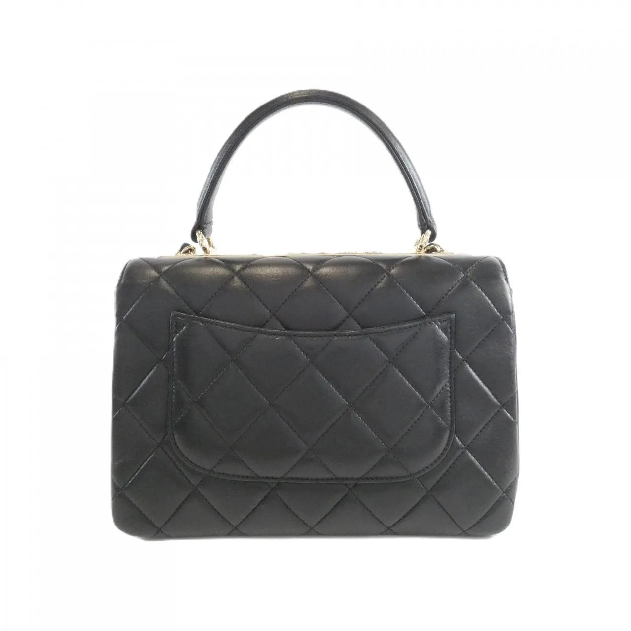 CHANEL 92236 Handbag Lambskin Black Lambskin Rank B - Thumbnail 2