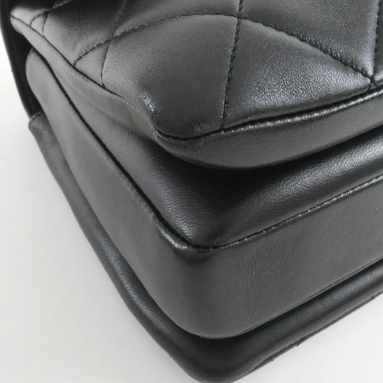 CHANEL 92236 Handbag Lambskin Black Lambskin Rank B - Thumbnail 3