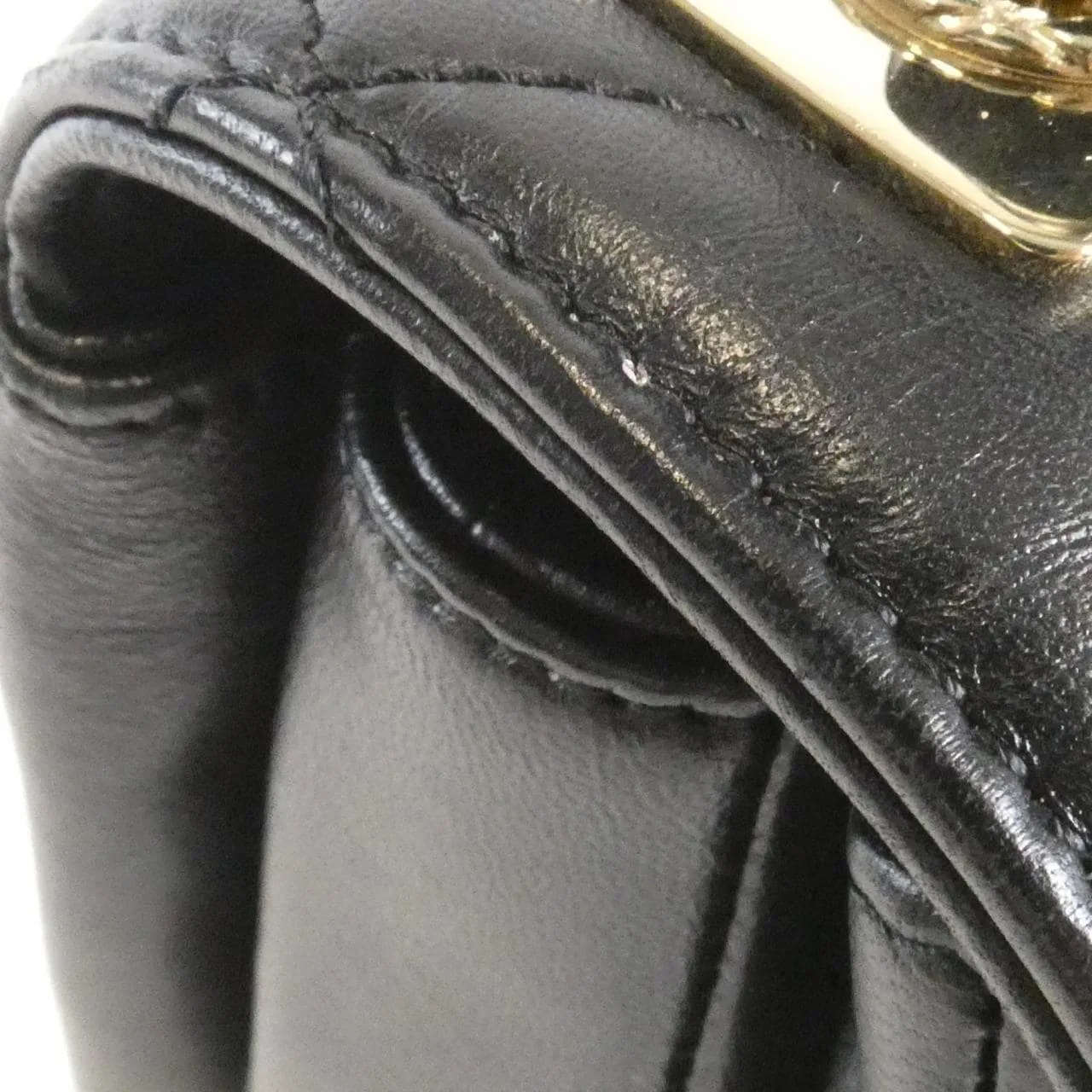 CHANEL 92236 Handbag Lambskin Black Lambskin Rank B - Thumbnail 6