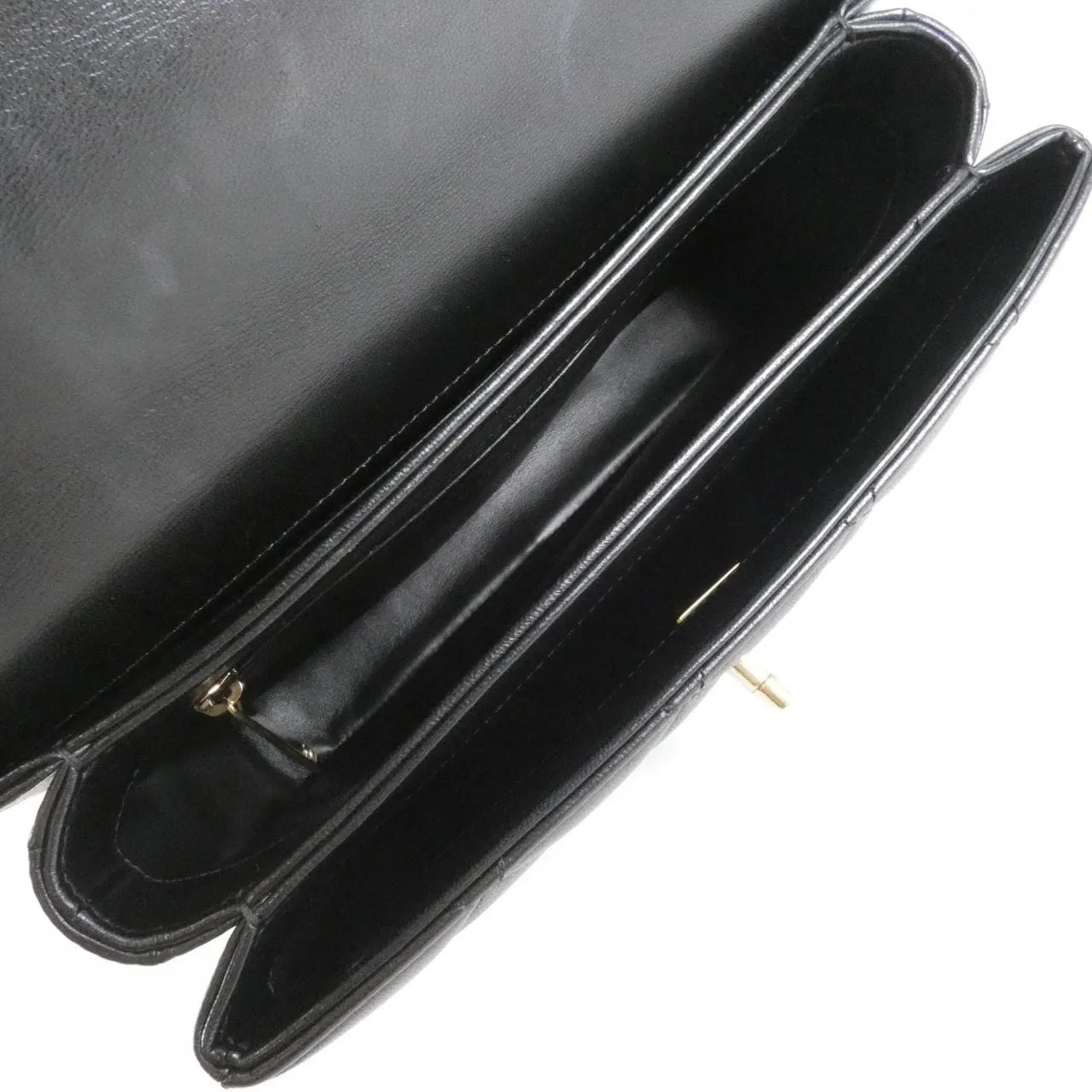 CHANEL 92236 Handbag Lambskin Black Lambskin Rank B - Thumbnail 8