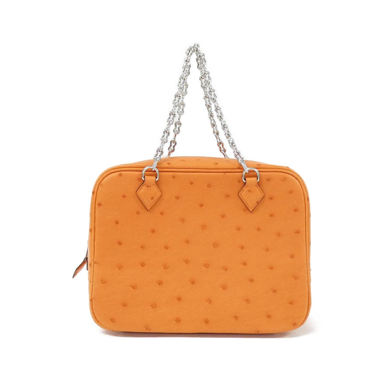 HERMES Plume 084851CK Handbag Ostrich