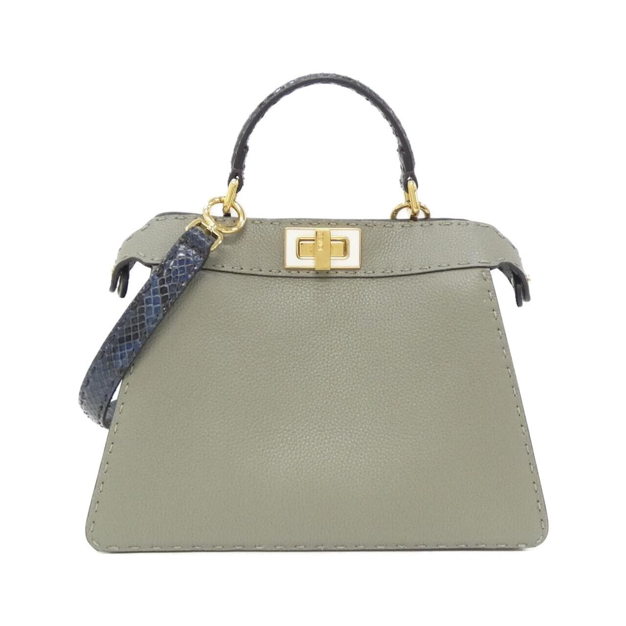 FENDI Peekaboo 8BN327 AZ3T 手提包 蟒蛇皮