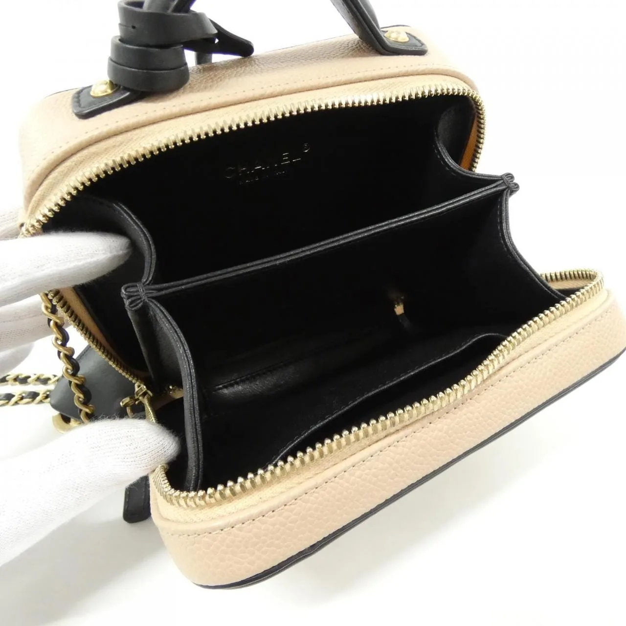 CHANEL 93342 Shoulder Grained Calfskin