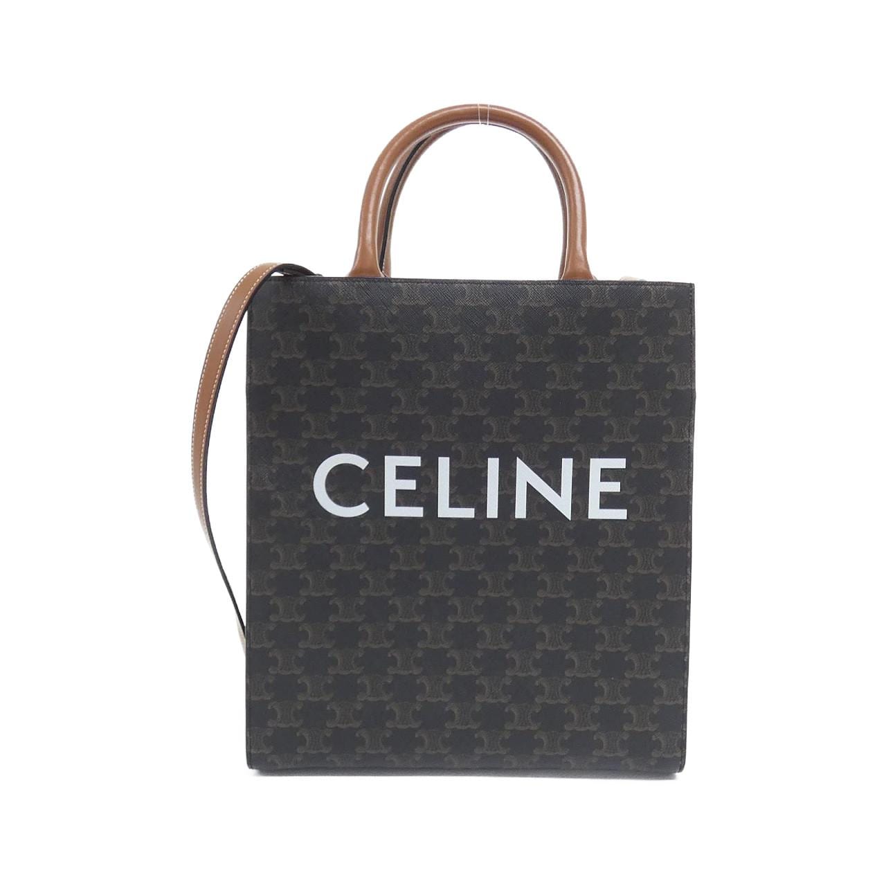 CELINE Cabas 191542BZK Handbag Canvas