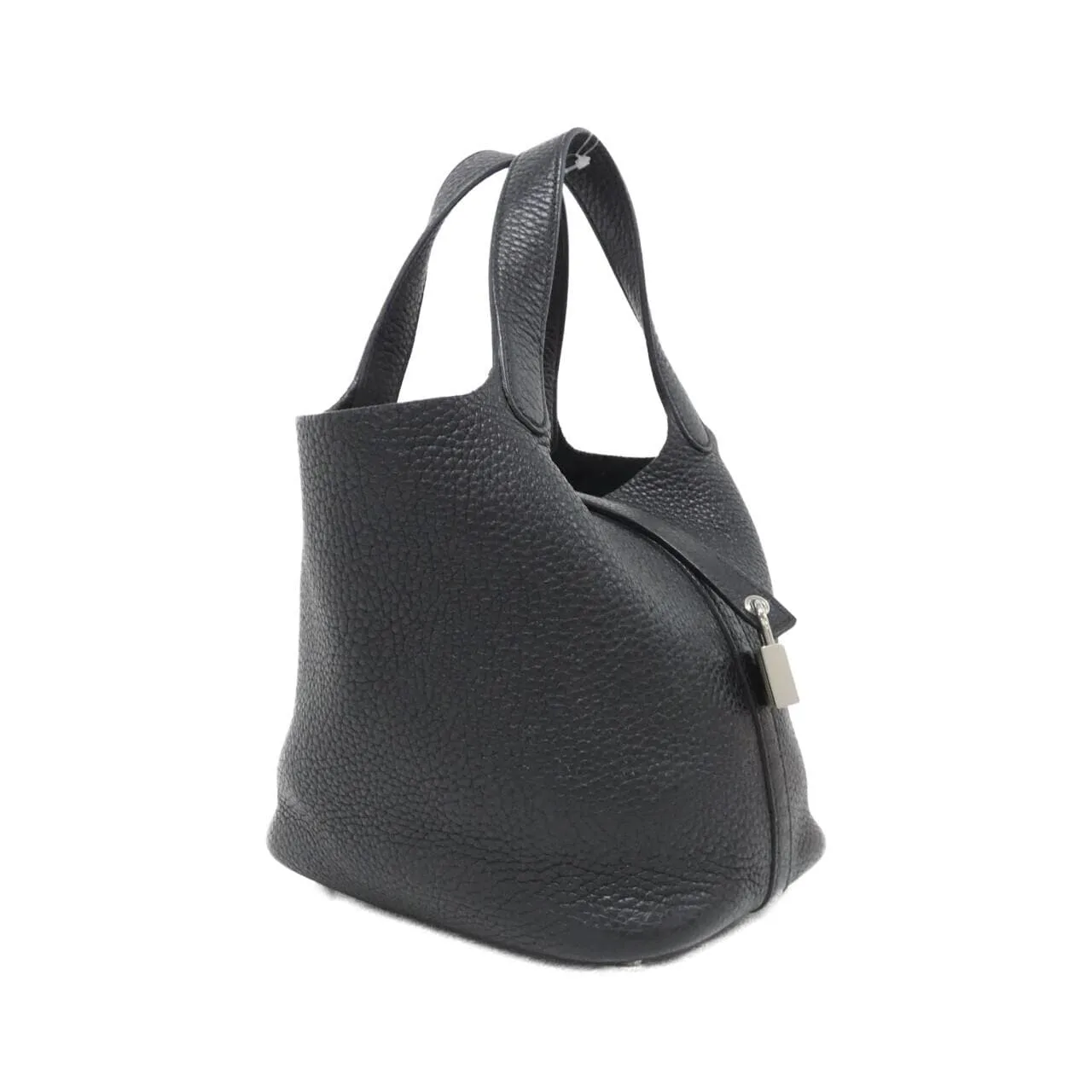 HERMES Picotin 056289CK Handbag Clemence Black