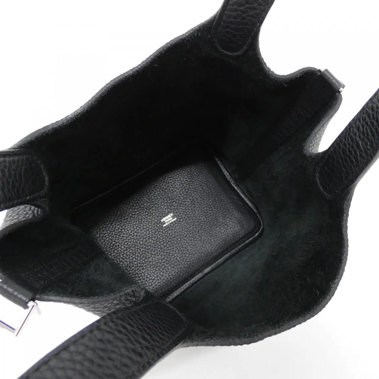HERMES Picotin 056289CK Handbag Clemence Black Clemence Leather Rank A - Thumbnail 6