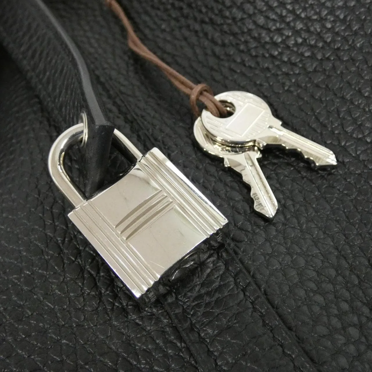 HERMES Picotin 060991CK Handbag Clemence Black Clemence Leather Rank A - Thumbnail 3