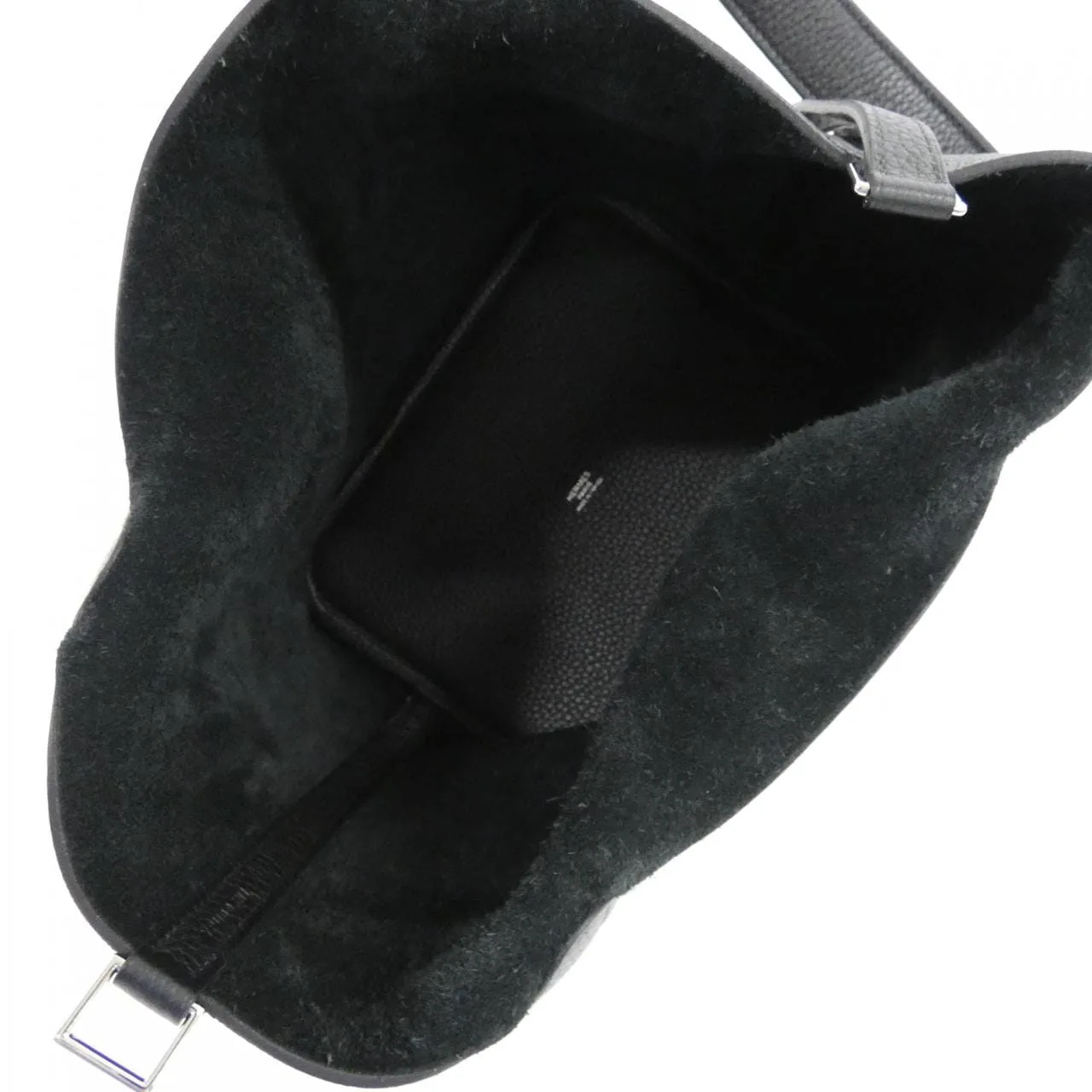 HERMES Picotin 060991CK Handbag Clemence Black Clemence Leather Rank A - Thumbnail 6