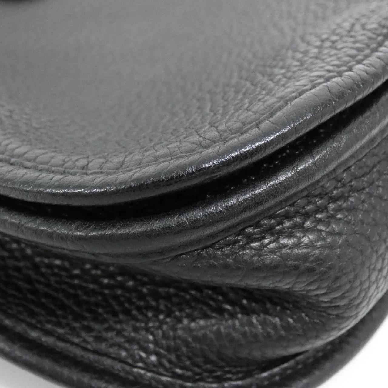 HERMES Evelyne 056277CK Shoulder Clemence Black Clemence Leather Rank A - Thumbnail 3