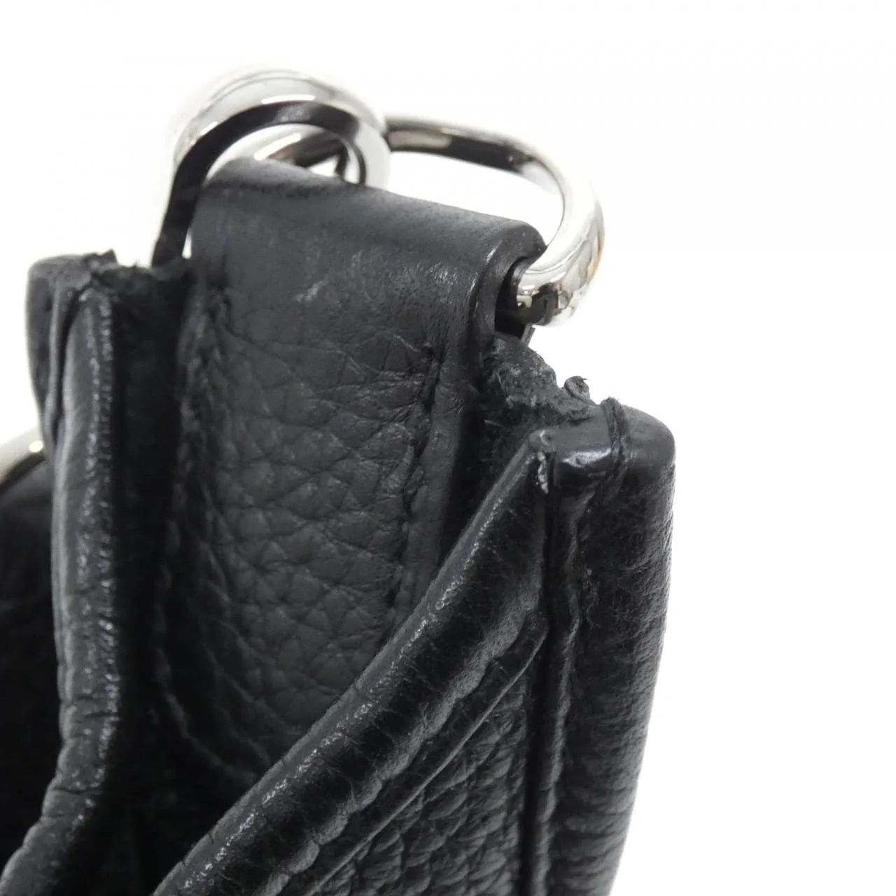 HERMES Evelyne 056277CK Shoulder Clemence Black Clemence Leather Rank A - Thumbnail 4