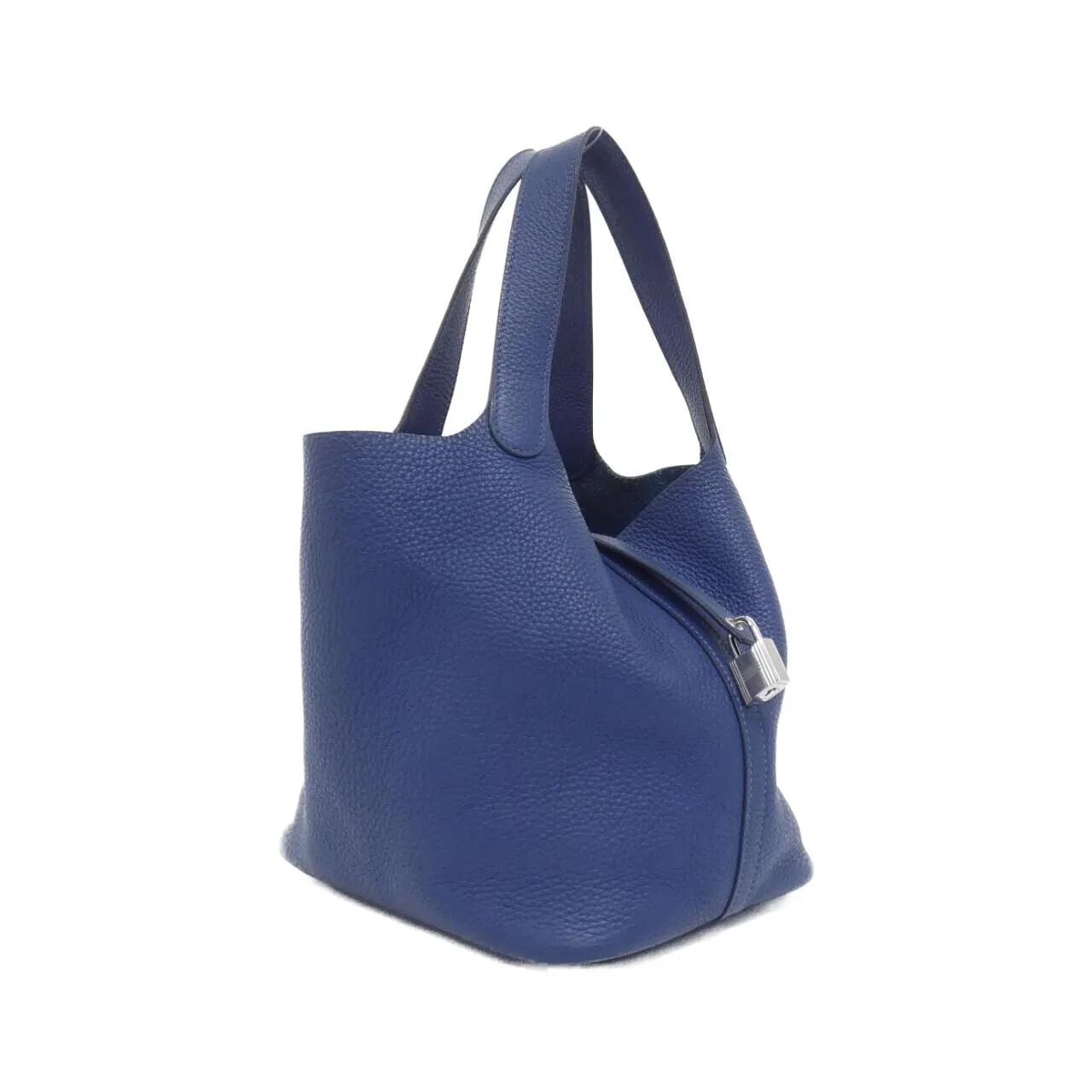 HERMES Picotin 060991CK Handbag Clemence Blue