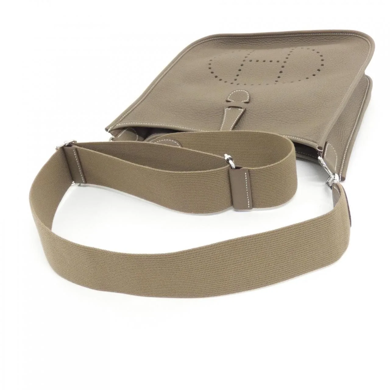 HERMES Evelyne 056277CK Shoulder Clemence Etoupe Clemence Leather Rank A - Thumbnail 5