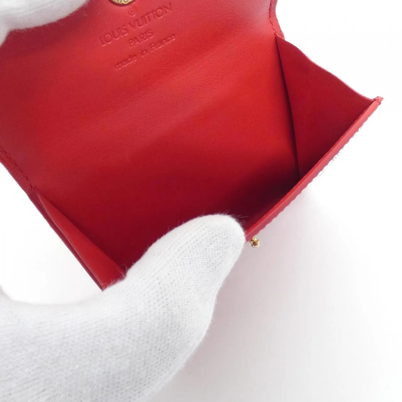 LOUIS VUITTON M91090 Coin Case Vernis Red Vernis Rank A - Thumbnail 7