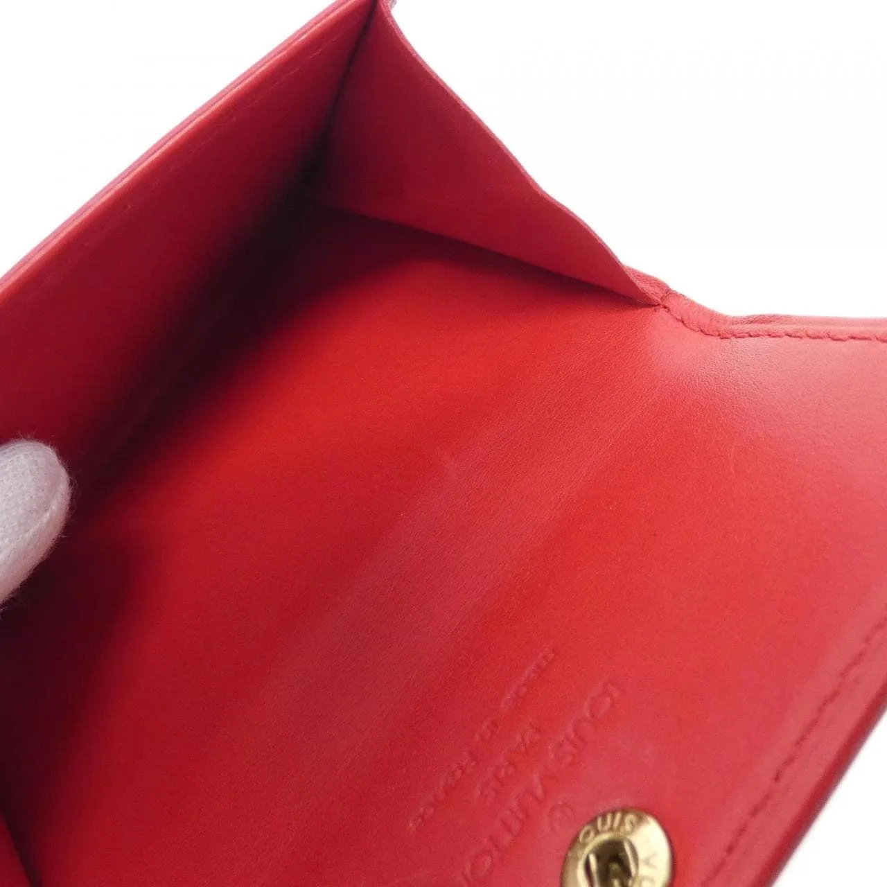 LOUIS VUITTON M91090 Coin Case Vernis Red Vernis Rank A - Thumbnail 8