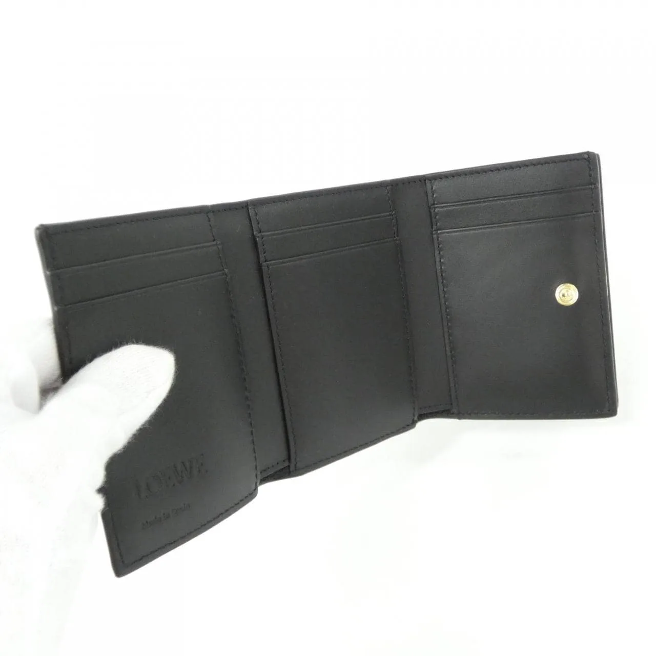 LOEWE C821TR2X16 Wallet Lambskin 黑色 羊皮 新品 - 縮圖 4