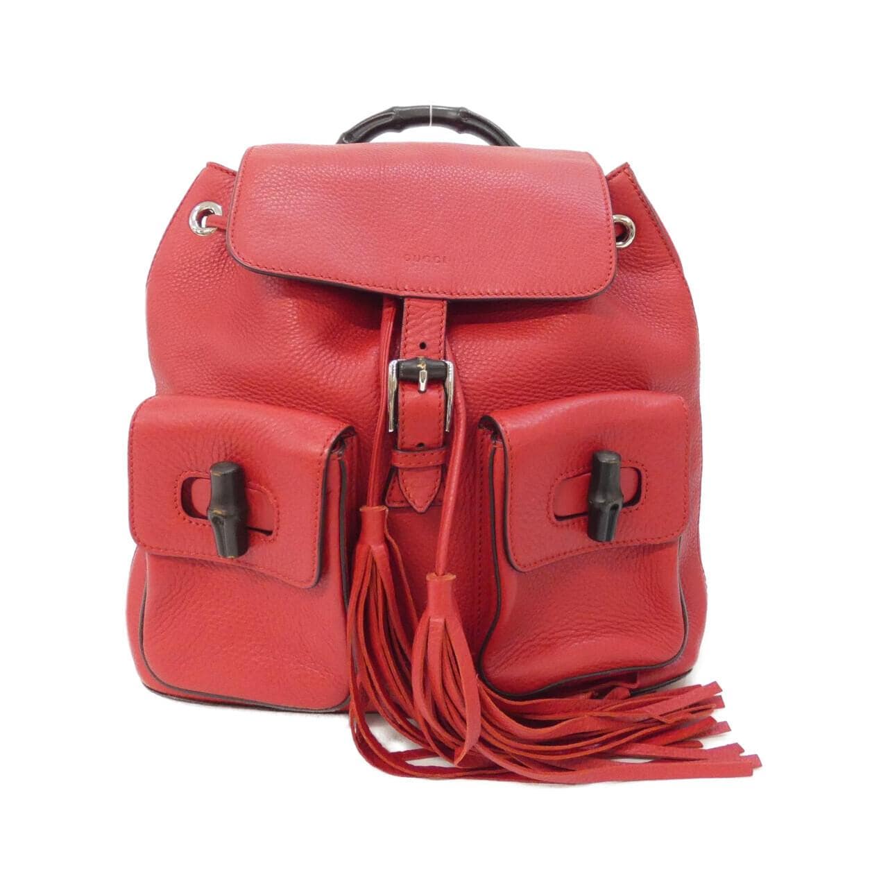 GUCCI Bamboo Daily 370833 A7M0N Backpack Leather