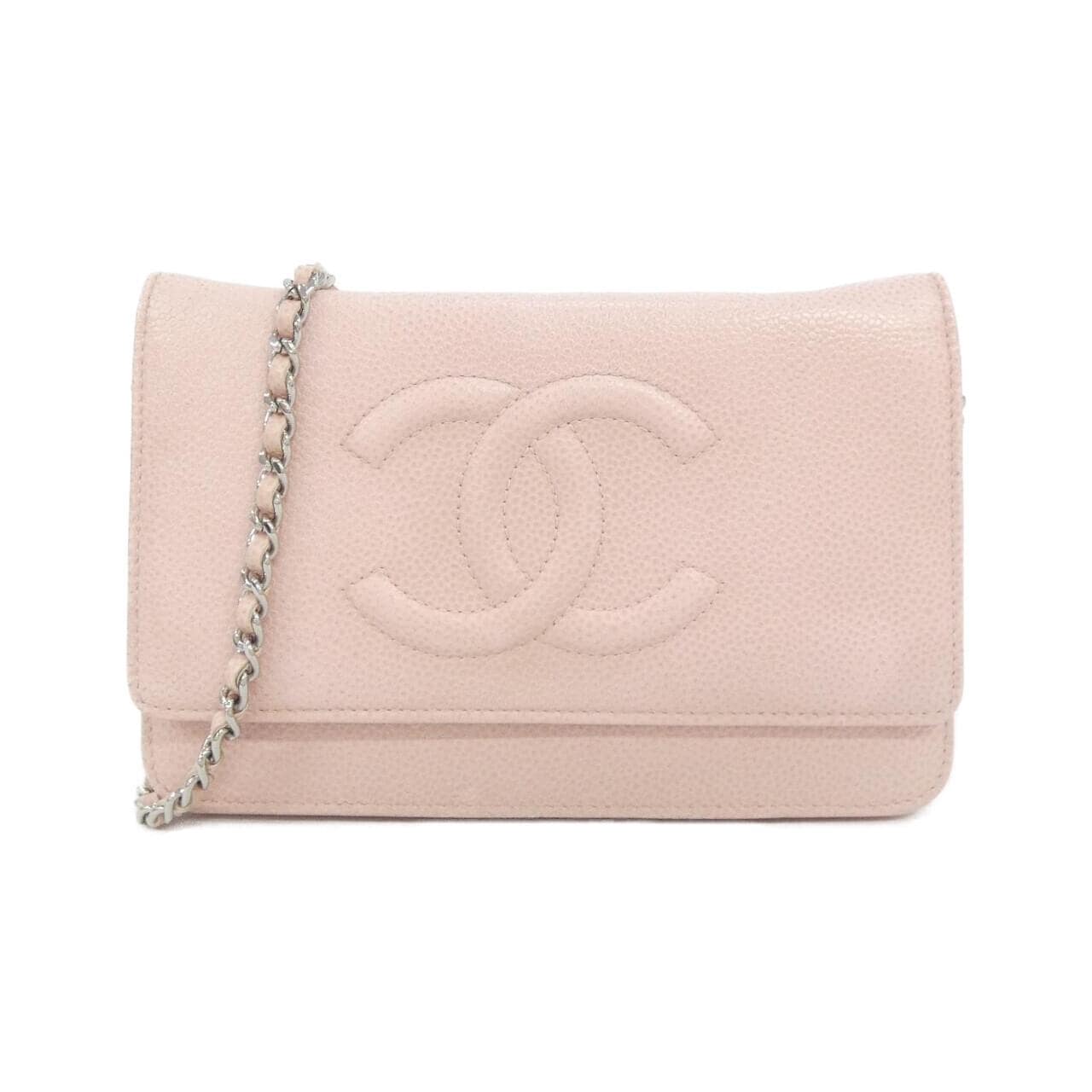 CHANEL 48654 銀包 荔枝紋牛皮