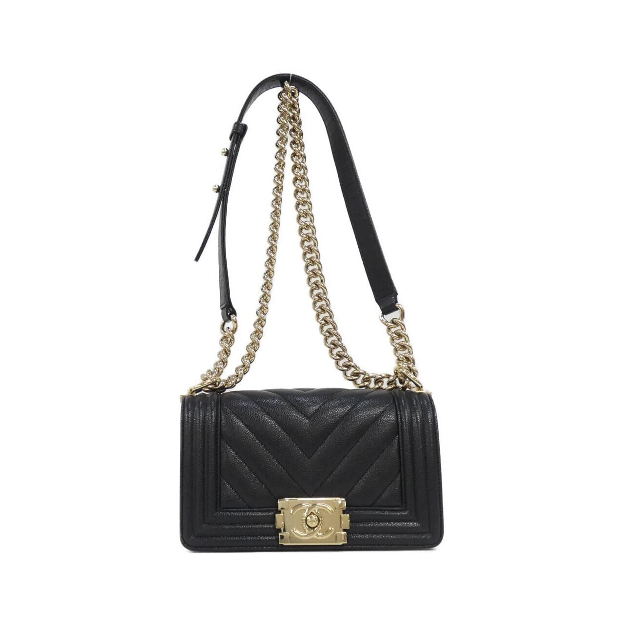 CHANEL Boy Chanel 67085 Shoulder Grained Calfskin