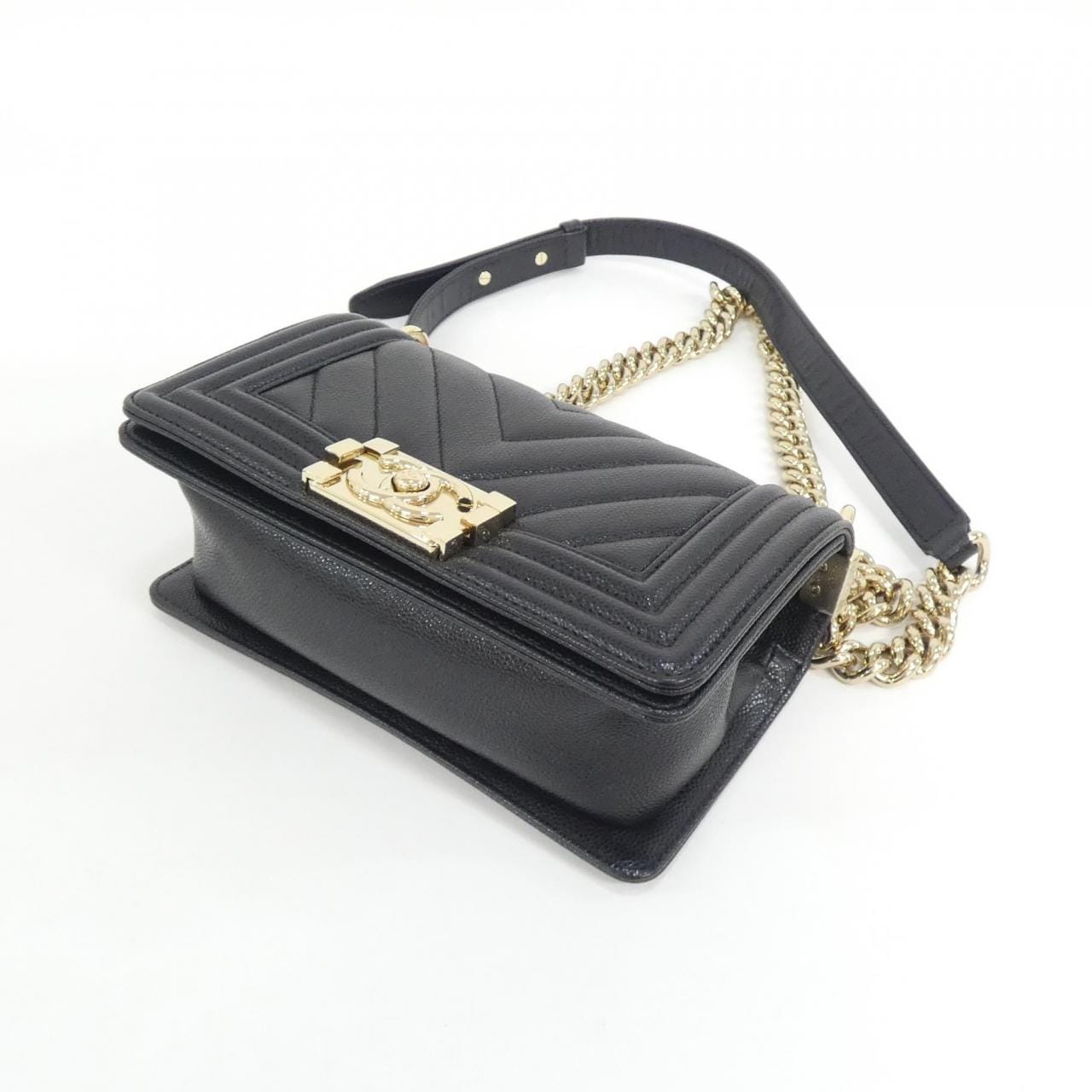 CHANEL Boy Chanel 67085 Shoulder Grained Calfskin 3