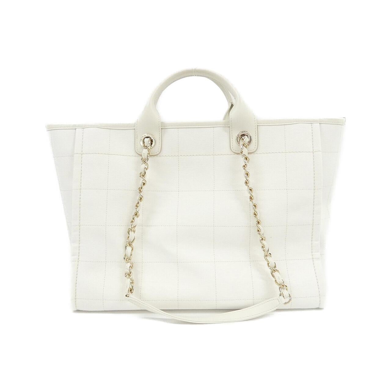 CHANEL Deauville 66941 Handbag Cotton 2
