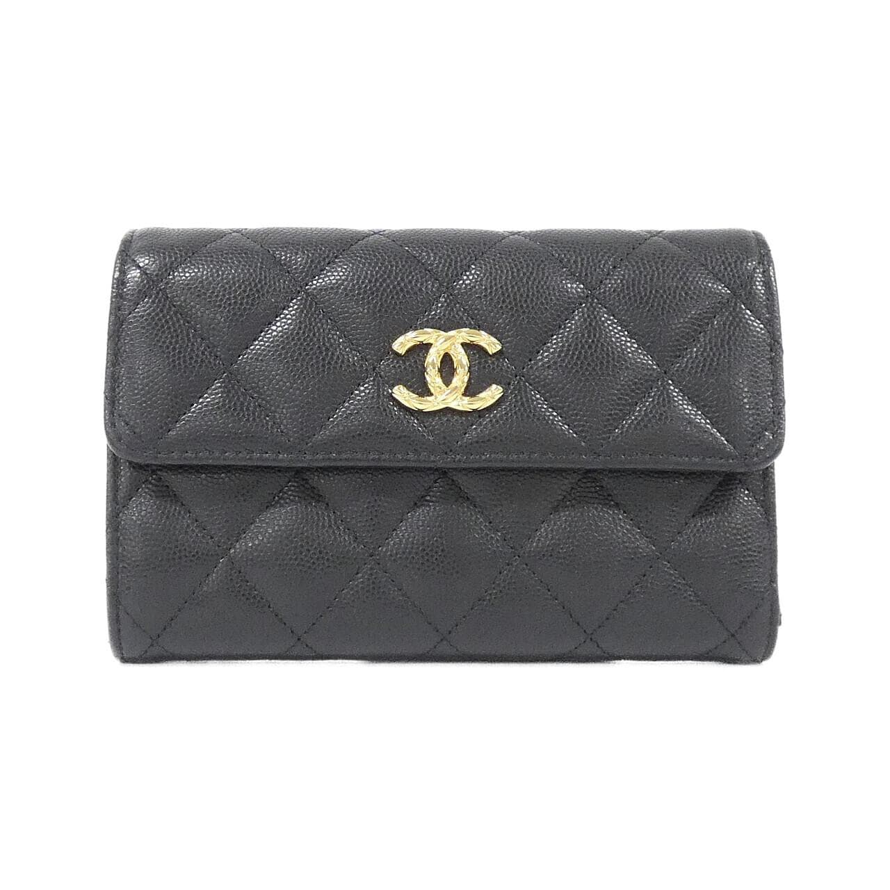 CHANEL 銀包 荔枝紋牛皮