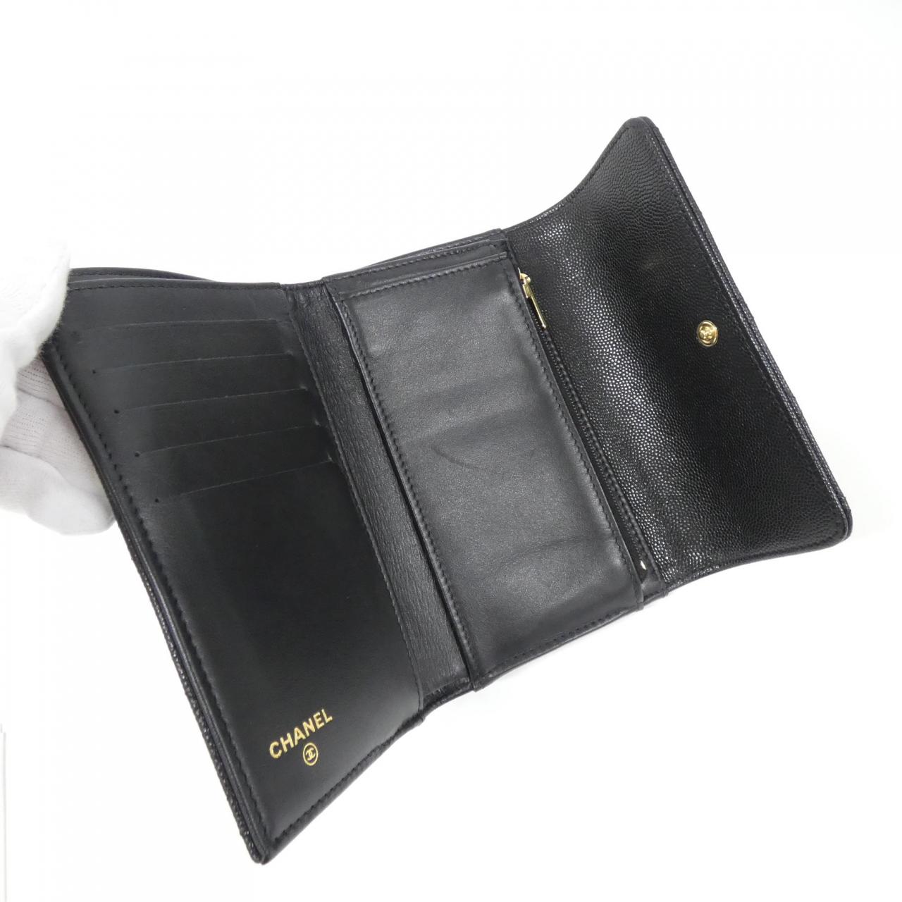 CHANEL 銀包 荔枝紋牛皮 3