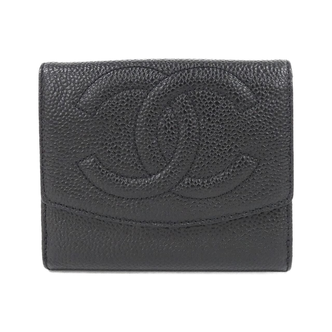 CHANEL 01427 銀包 荔枝紋牛皮