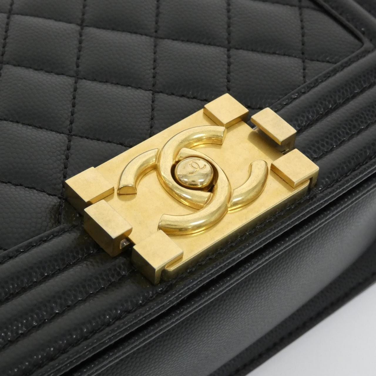 CHANEL Boy Chanel 67085 Shoulder Grained Calfskin 4