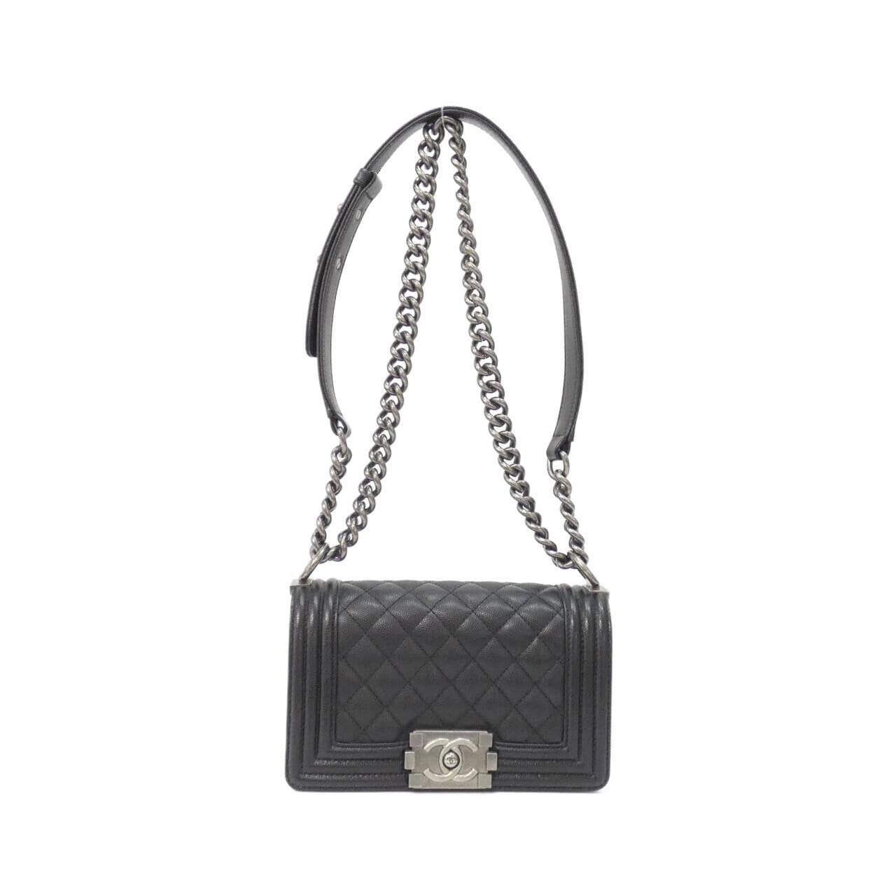 CHANEL Boy Chanel 67085 Shoulder Grained Calfskin