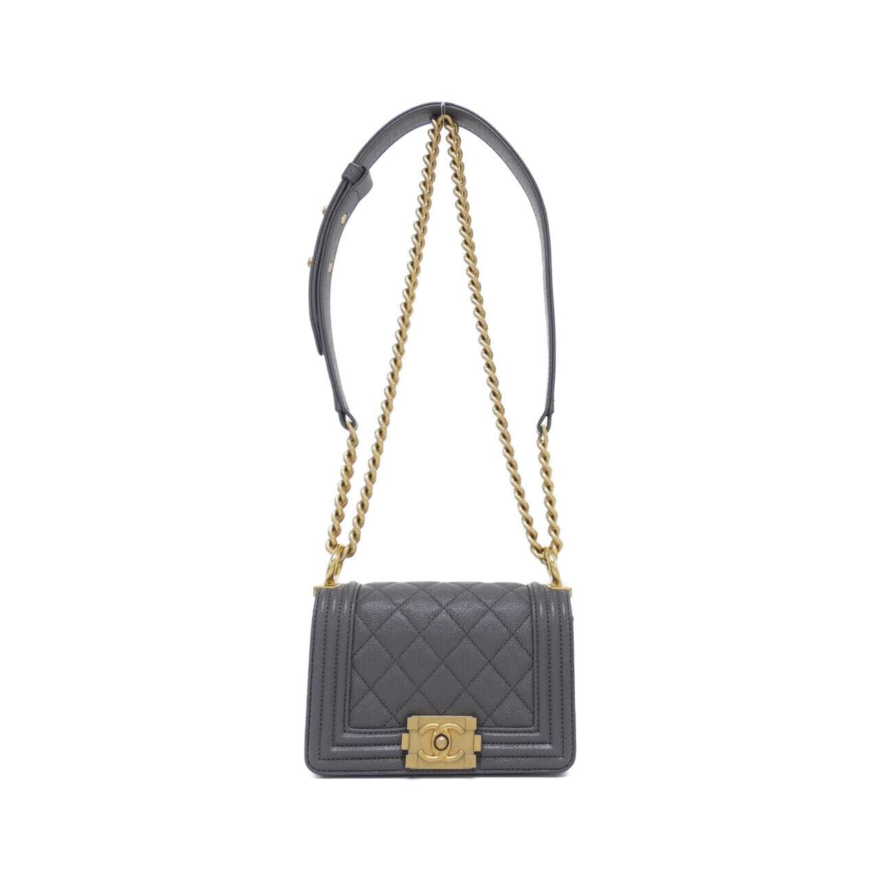CHANEL Boy Chanel 67364 Shoulder Grained Calfskin