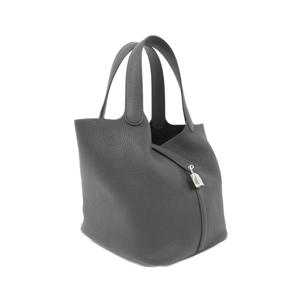 HERMES Picotin 060991CK Handbag Clemence