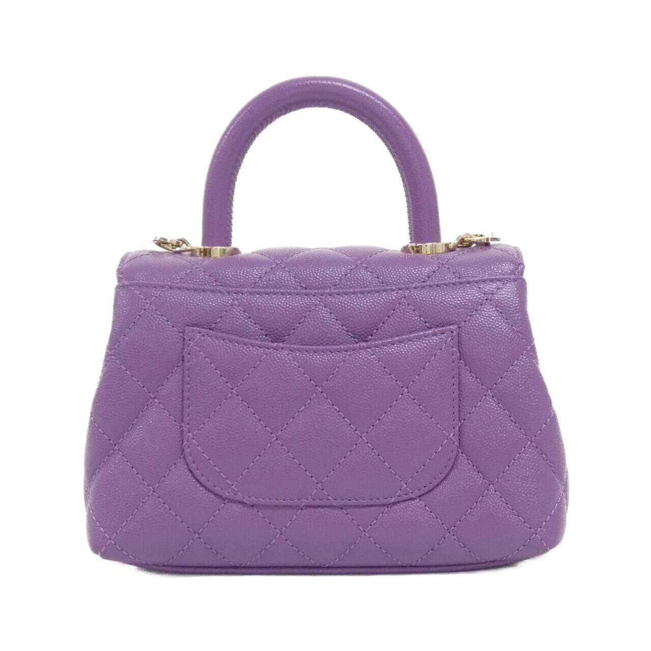 CHANEL Coco Handle AS2215 Handbag Grained Calfskin 2