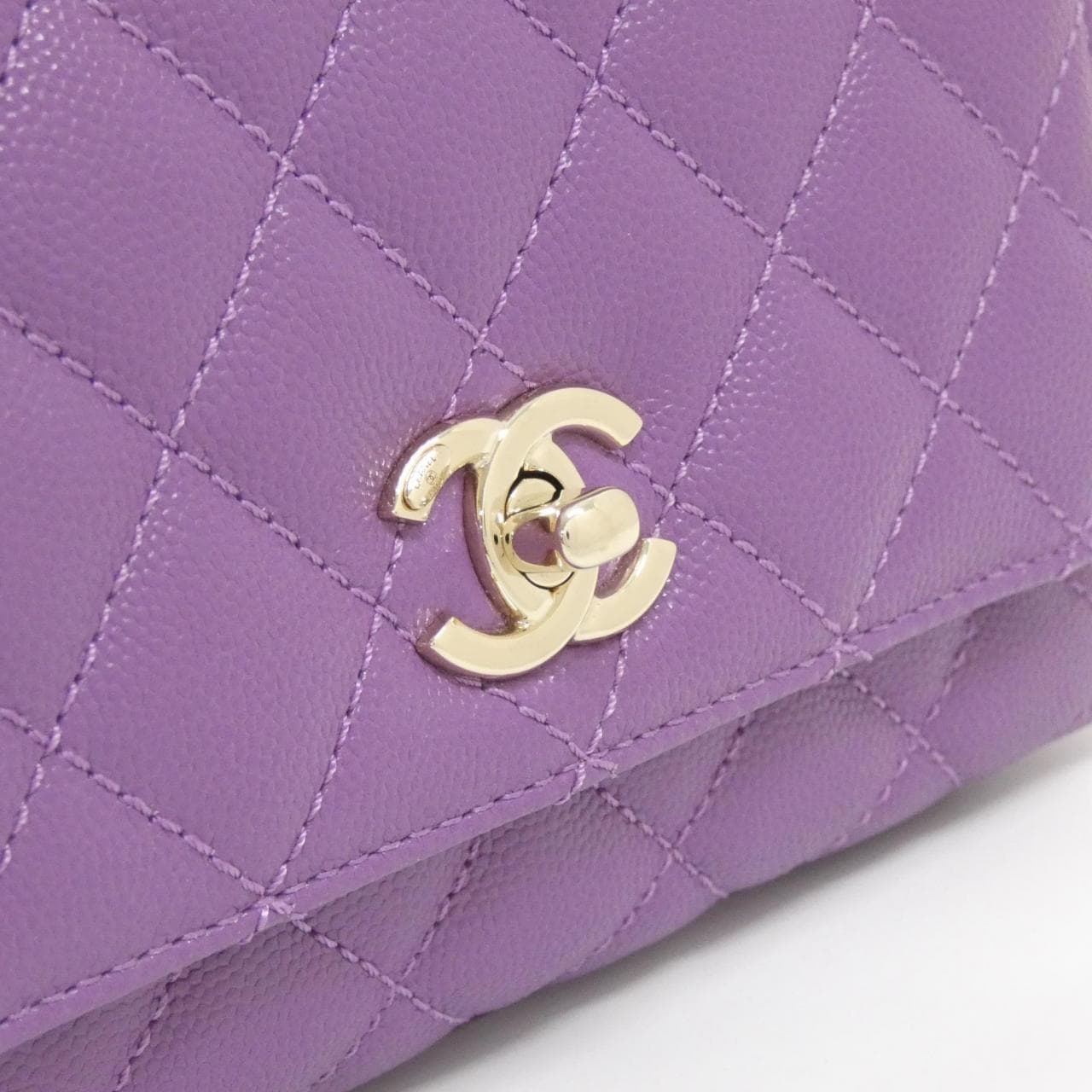 CHANEL Coco Handle AS2215 Handbag Grained Calfskin 4