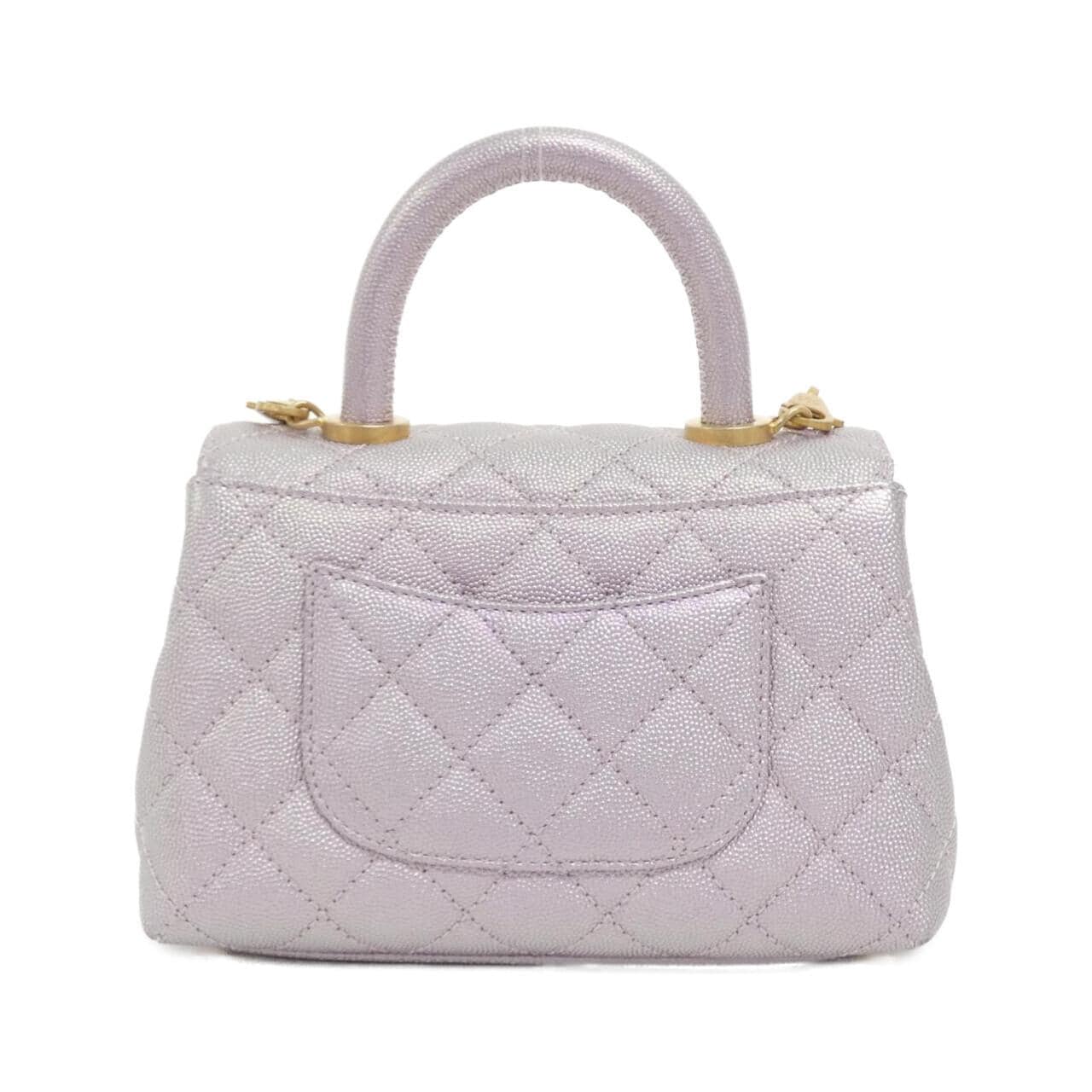 CHANEL Coco Handle AS2215 Handbag Grained Calfskin 2