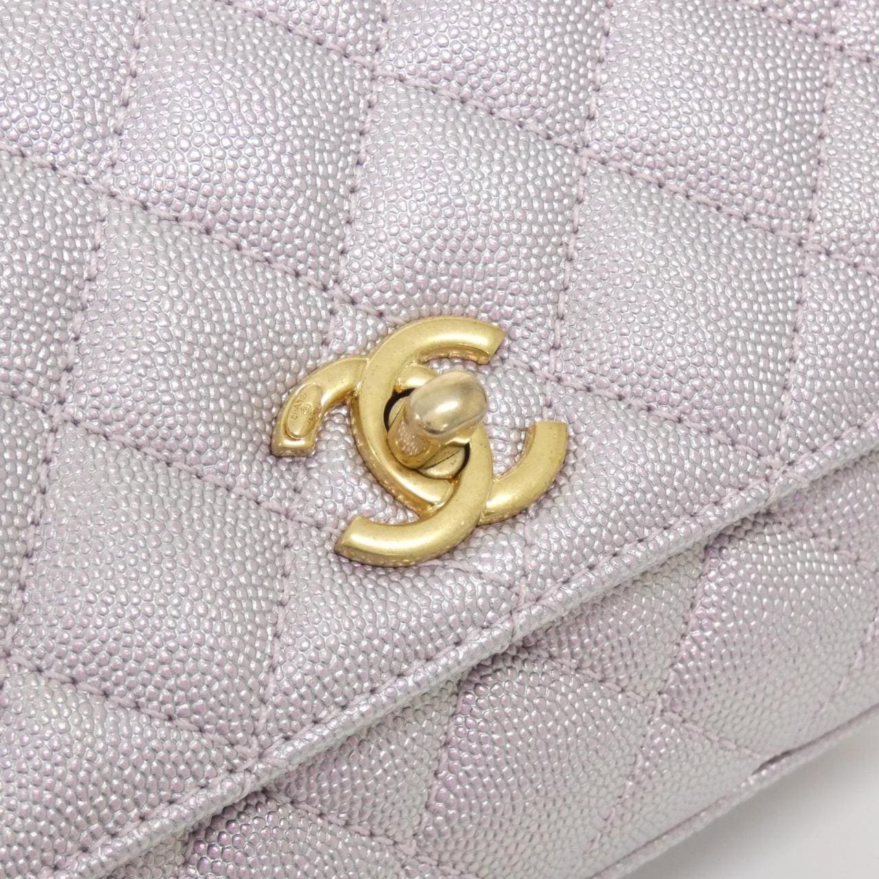 CHANEL Coco Handle AS2215 Handbag Grained Calfskin 4