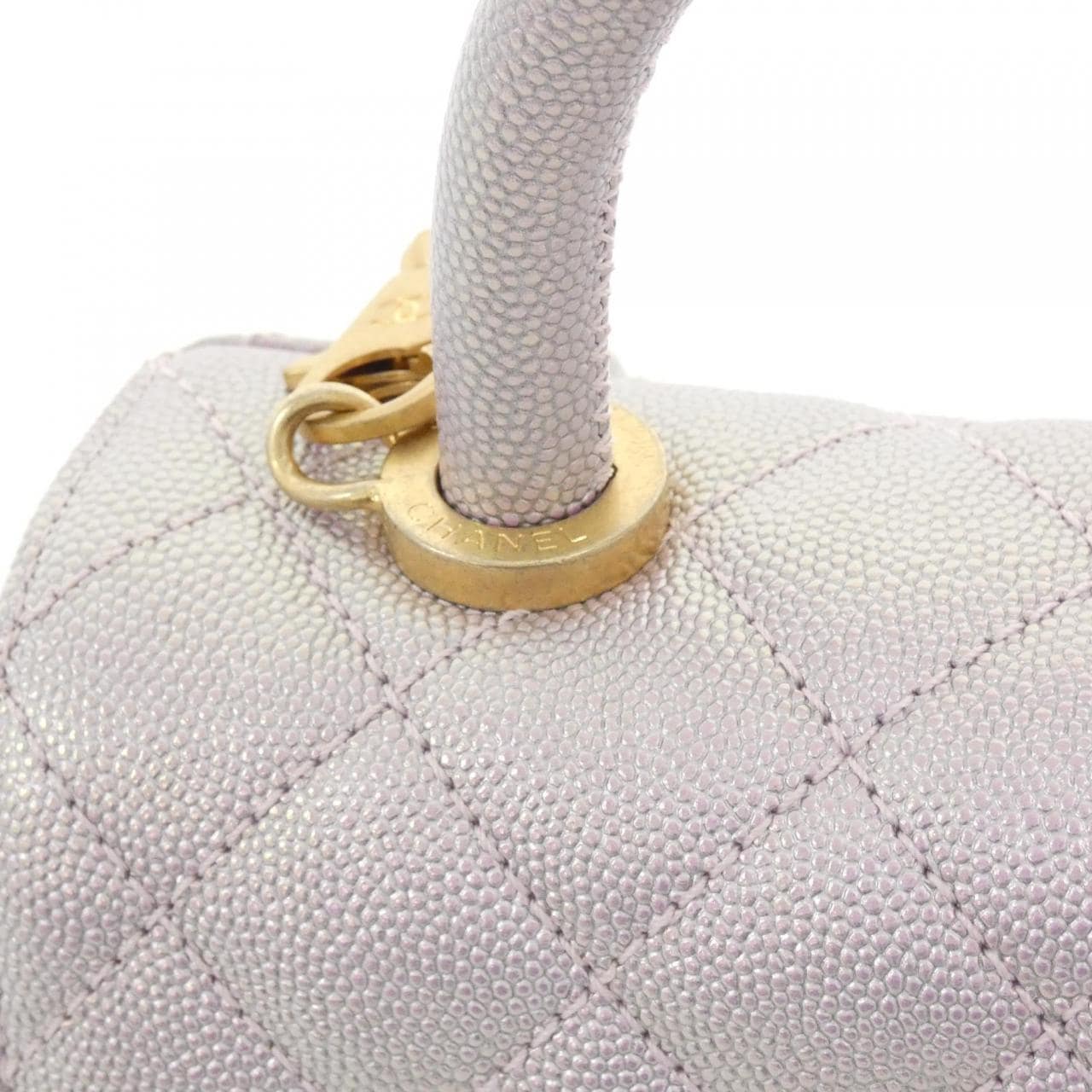 CHANEL Coco Handle AS2215 Handbag Grained Calfskin 5