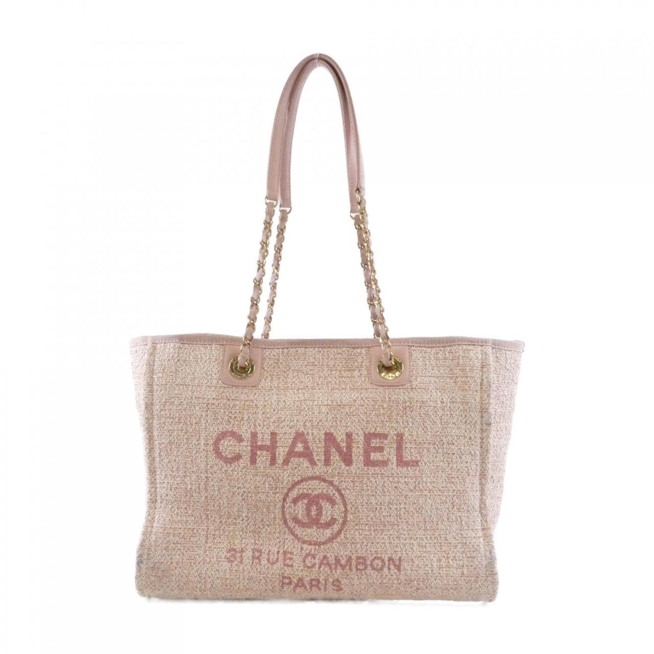 CHANEL Deauville 67001 手提包 帆布