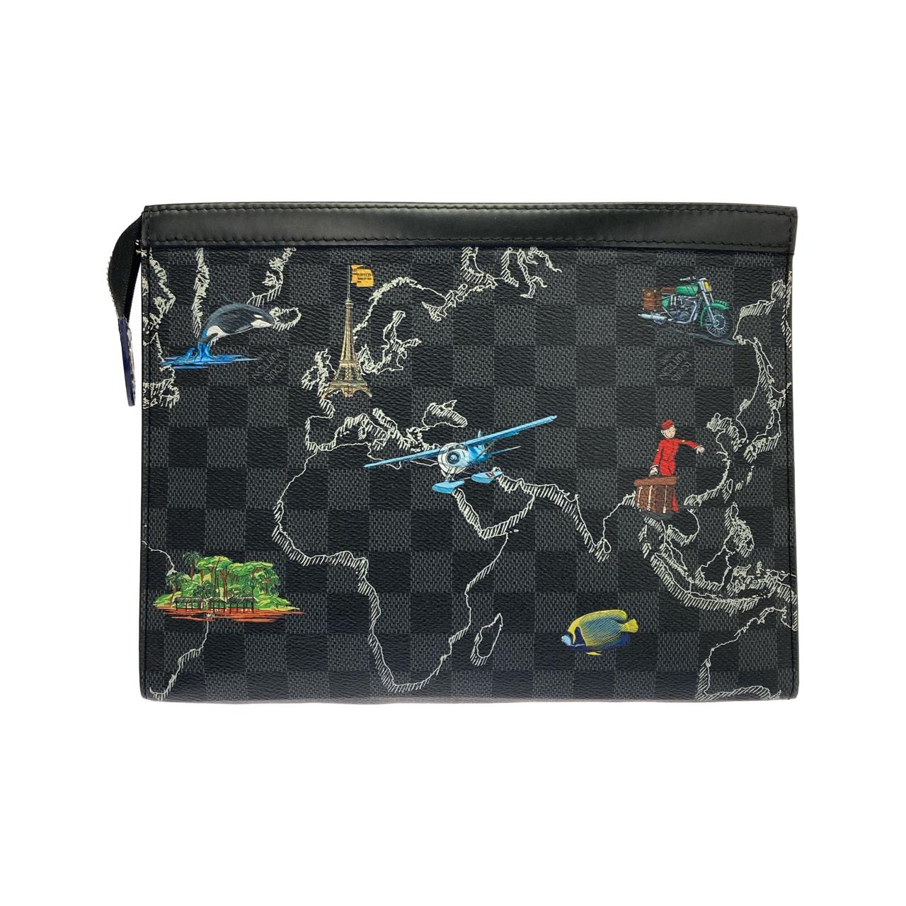 LOUIS VUITTON Pochette N40205 手提包 Damier 2