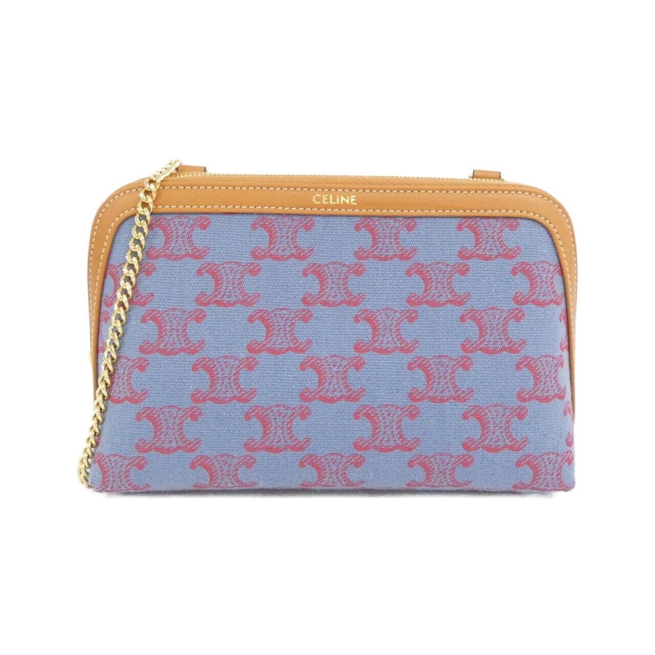 CELINE Triomphe 10E383N10 Shoulder Canvas