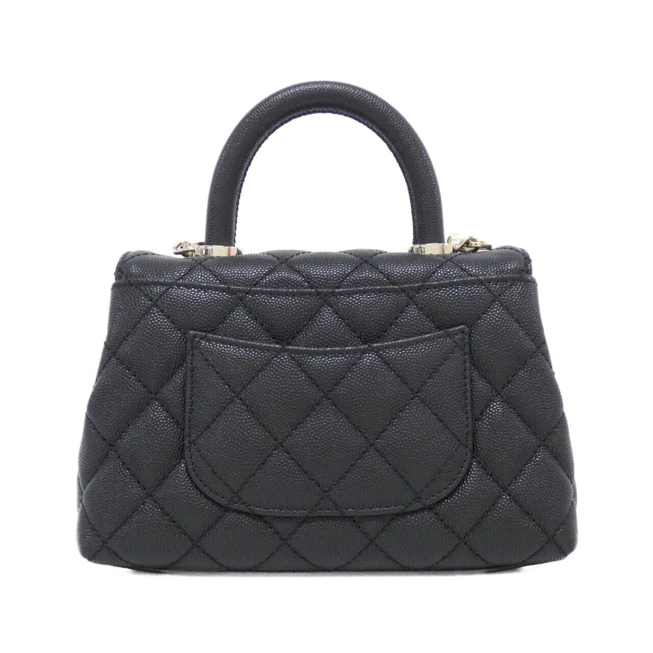CHANEL Coco Handle AS2215 Handbag Grained Calfskin 2
