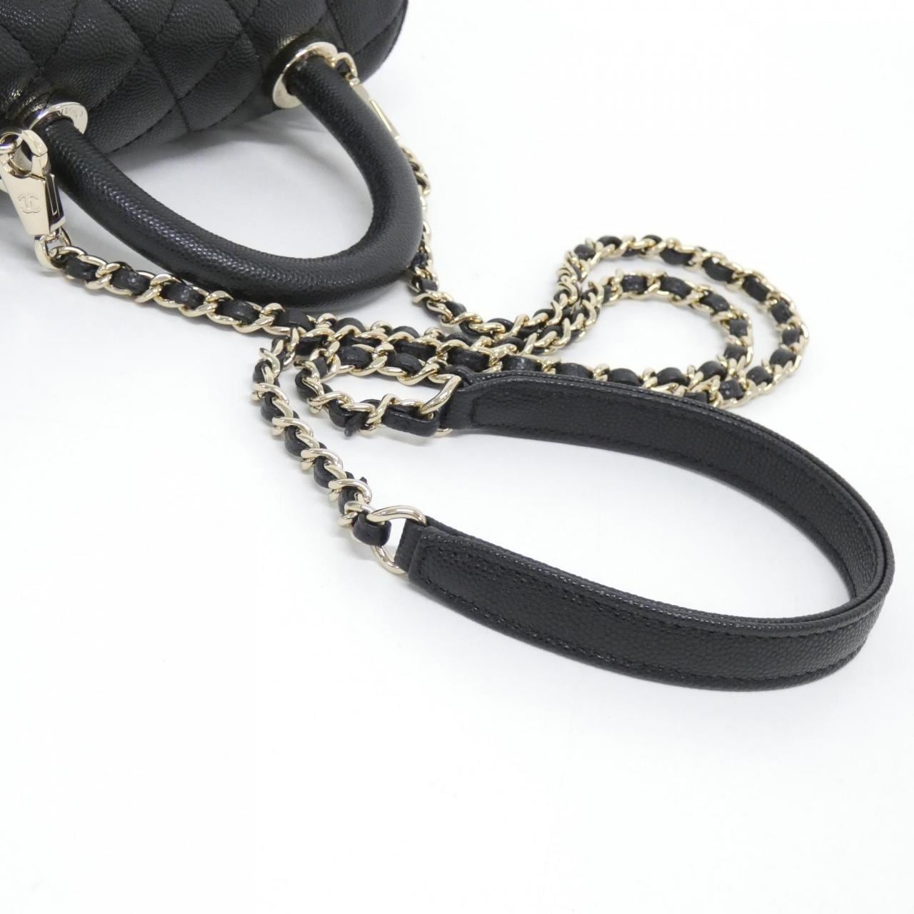 CHANEL Coco Handle AS2215 Handbag Grained Calfskin 5