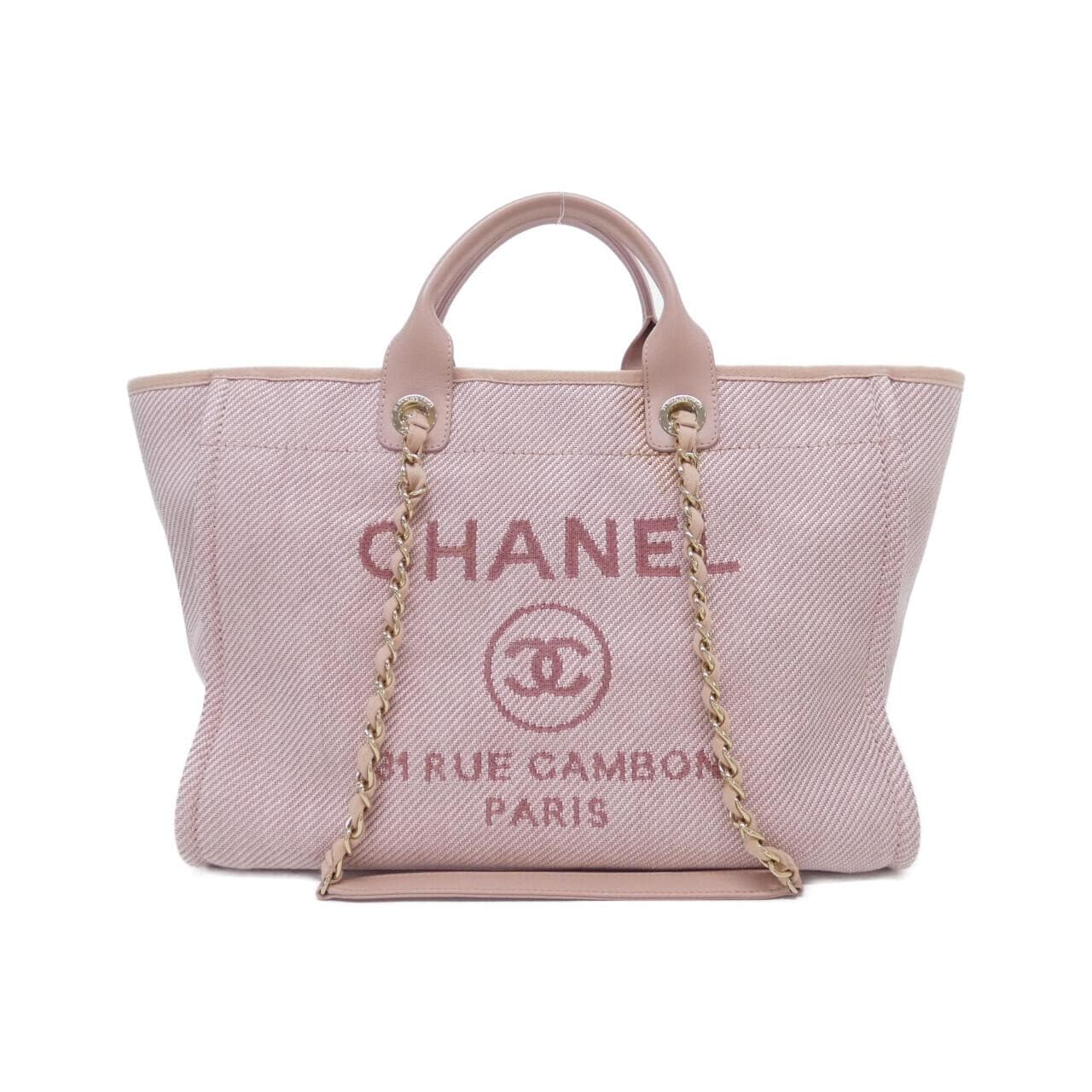 CHANEL Deauville 66941 手提包 帆布