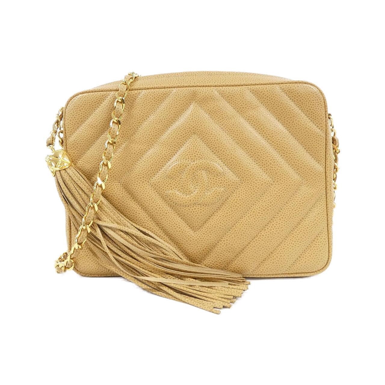 CHANEL 肩背包 魚子醬皮