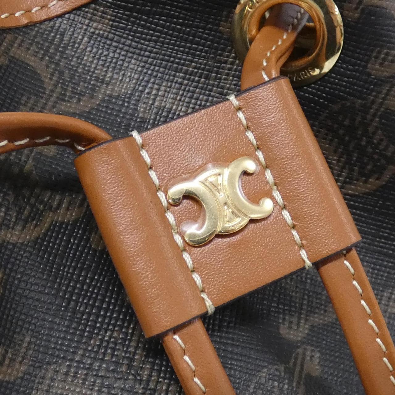 CELINE Cabas 116882FQM Handbag Canvas 4