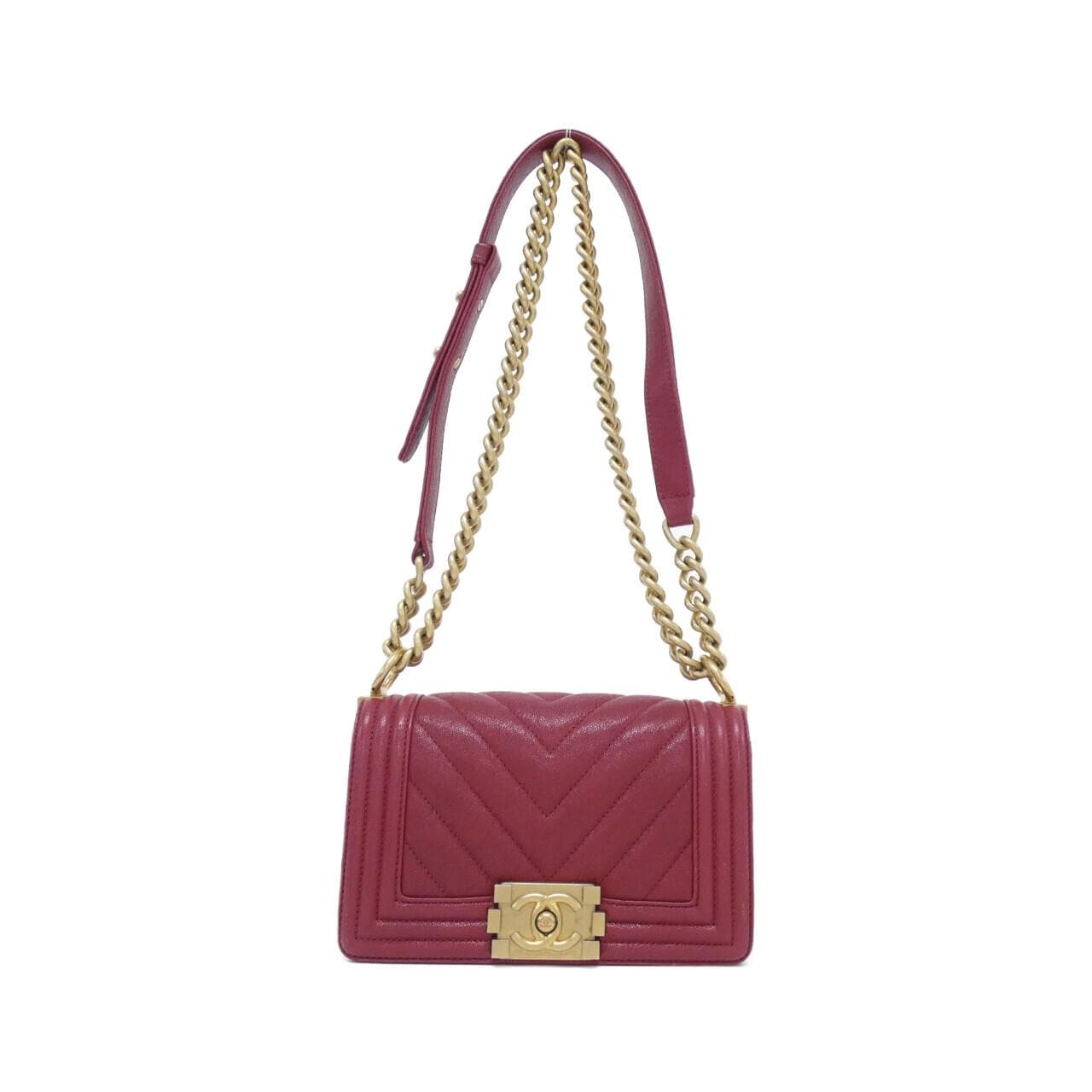 CHANEL Boy Chanel 67085 Shoulder Grained Calfskin