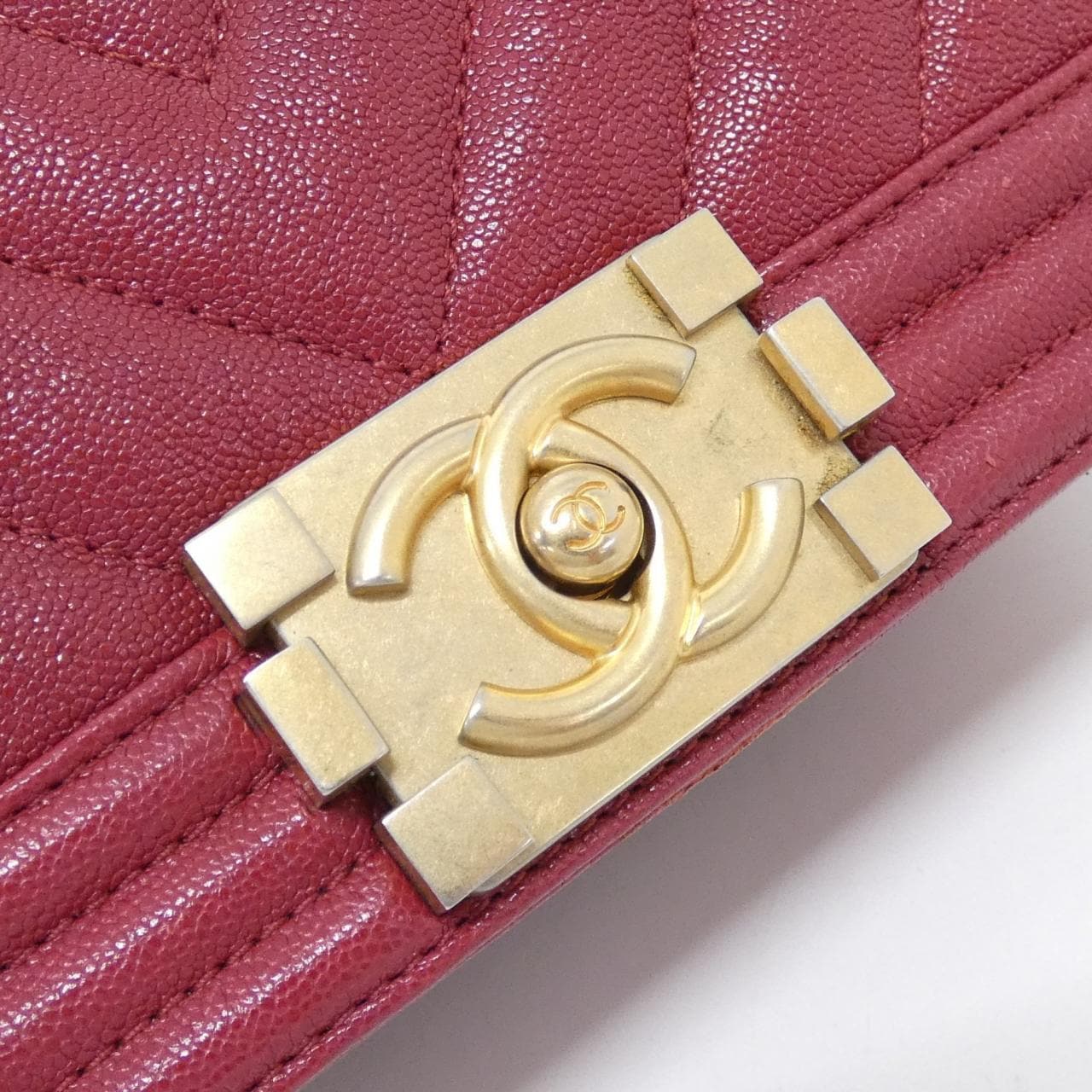 CHANEL Boy Chanel 67085 Shoulder Grained Calfskin 5